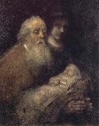 REMBRANDT Harmenszoon van Rijn Simeon with the Christ Child in the Temple oil on canvas